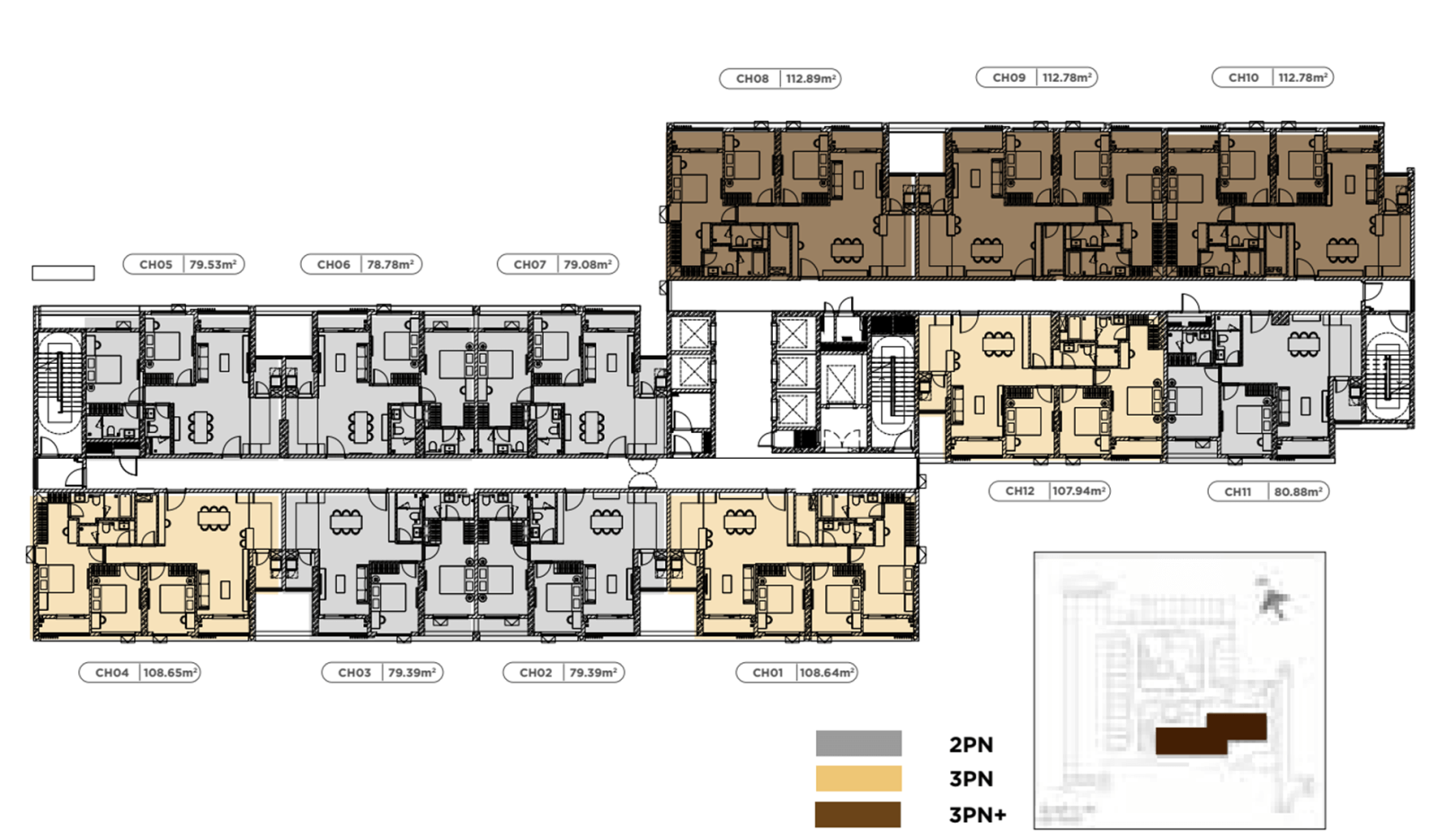 Floor plan of Hoang Thanh Pearl Apartment Project