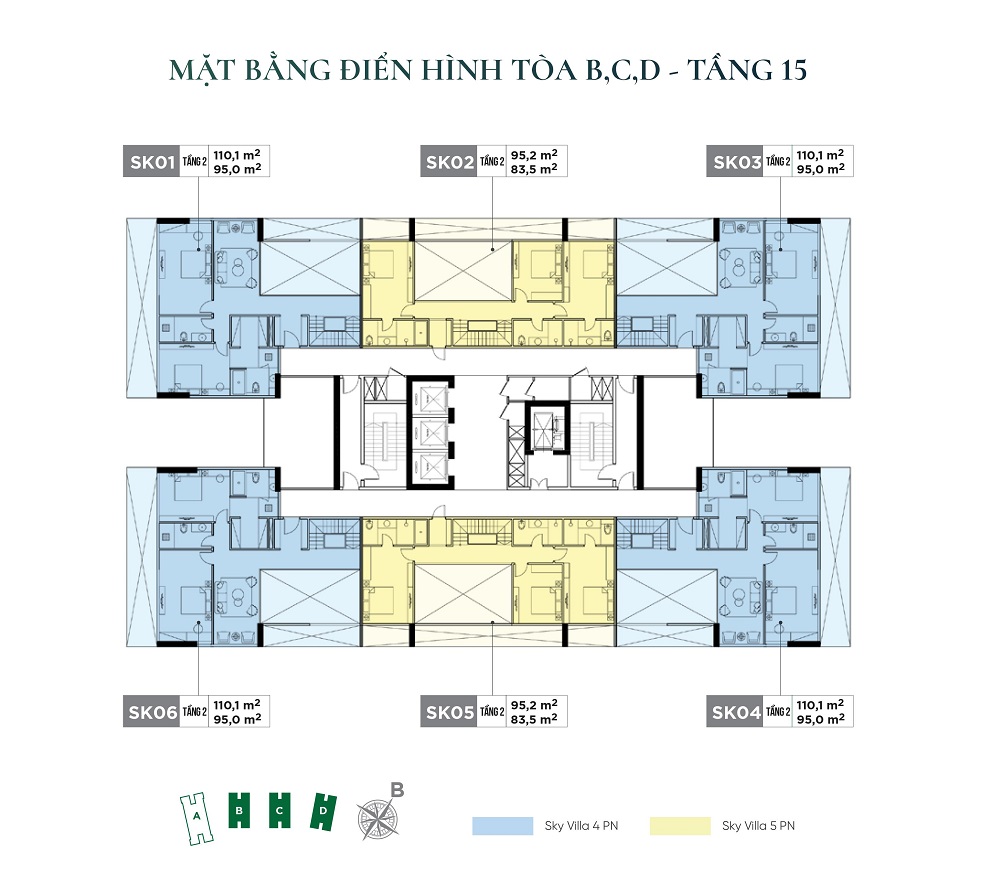 Floor plan of level 15 Sunshine Green Iconic