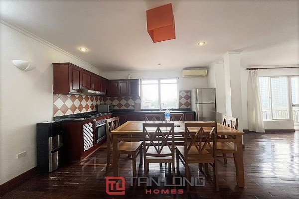 Charming westlake view and balcony apartment 2 bedrooms in To Ngoc Van street for rent.
