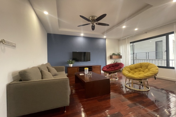 Colorful serviced apartment for rent on To Ngoc Van St Tay Ho