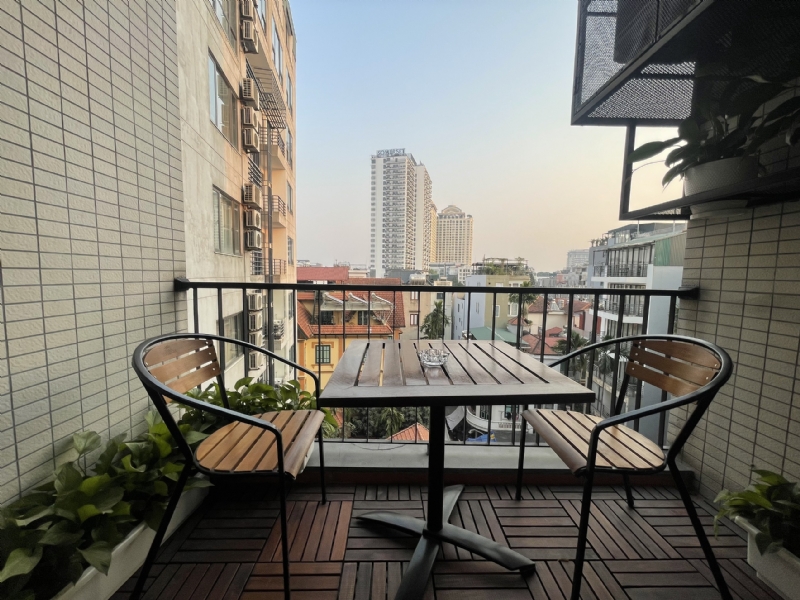 Colorful serviced apartment for rent on To Ngoc Van St Tay Ho 3