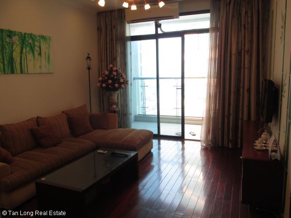 High floor apartment with 1 bedroom, balcony and full of furniture for lease in Vincom Ba Trieu, Hai Ba Trung district, Hanoi. 2