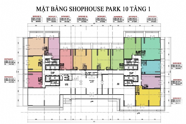 Low floor shophouse for sale at Park 10 in Vinhomes Times City