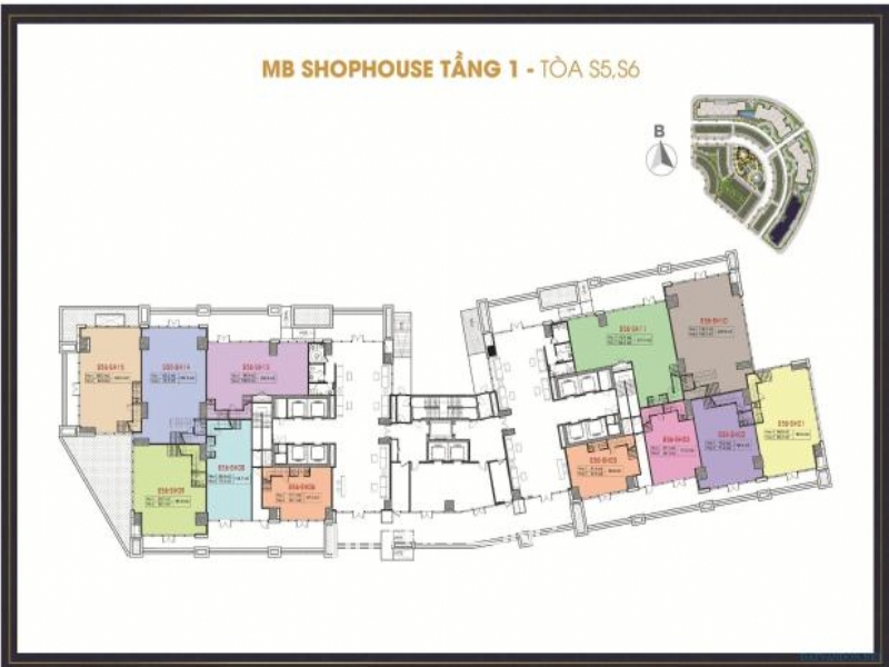 Low floor shophouse for sale at S5 and S6 tower in Sunshine City 1