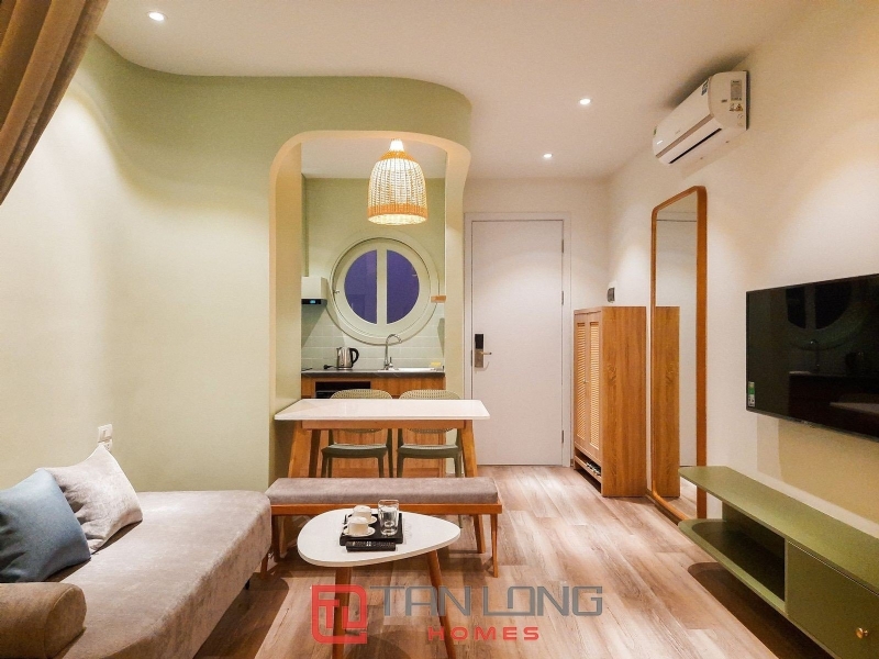 Marvelous and colorfull 1 bedroom studio apartment in Dang Thai Mai for lease. 1