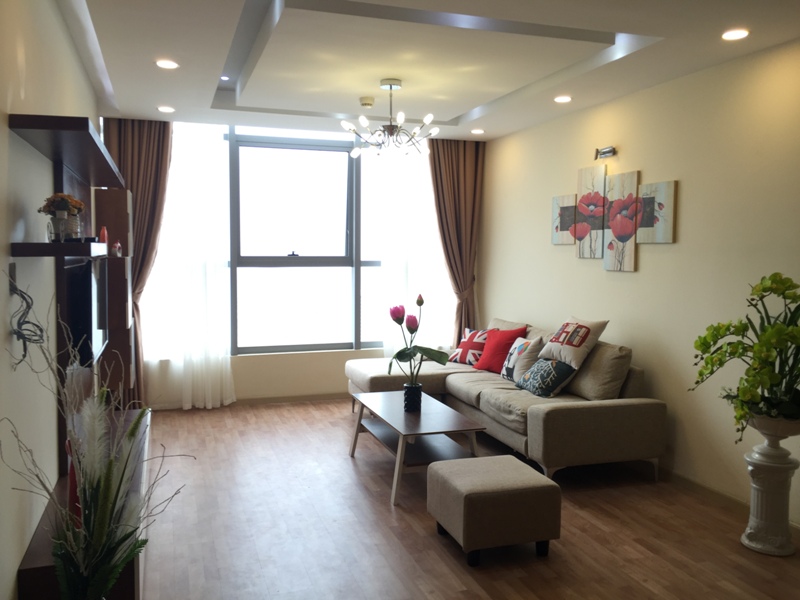 Modern 3 bedroom apartment with full furniture for rent in Tower A Thang Long Number One
