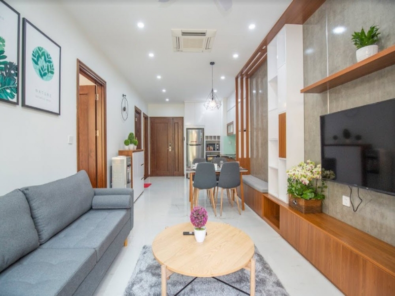 Modern serviced apartment for rent on To Ngoc Van St Tay Ho 11