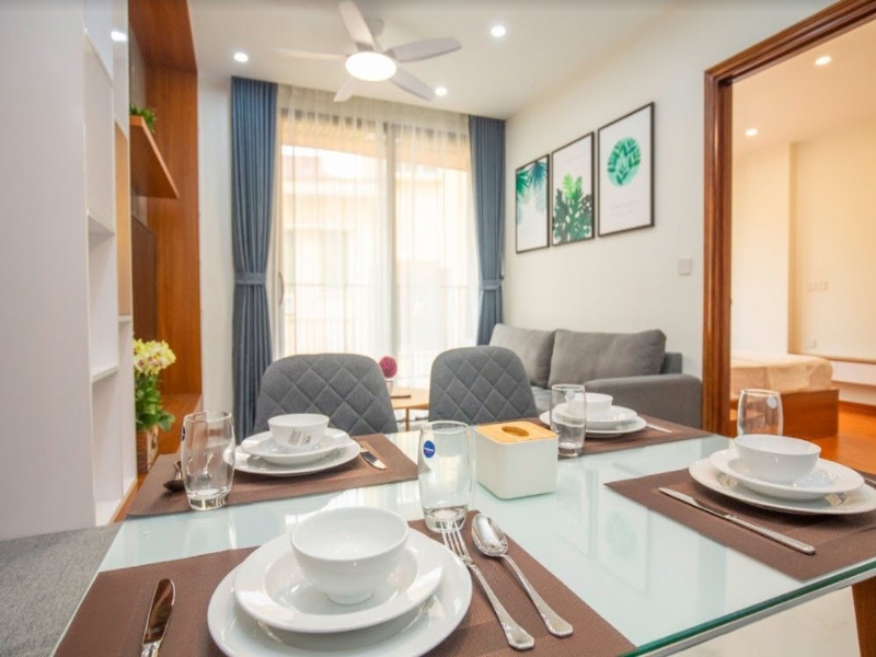 Modern serviced apartment for rent on To Ngoc Van St Tay Ho 17