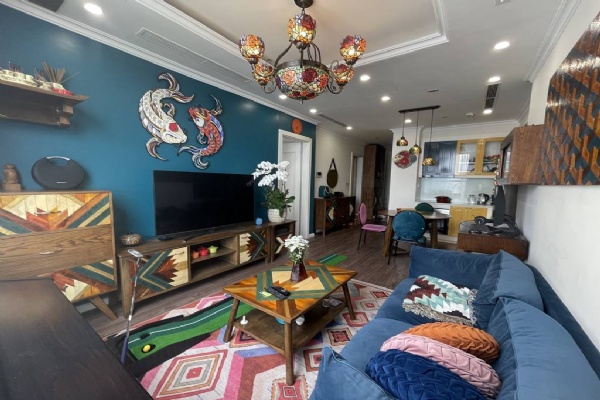 Scandinavian-style apartment for rent in Sunshine Riverside Tay Ho