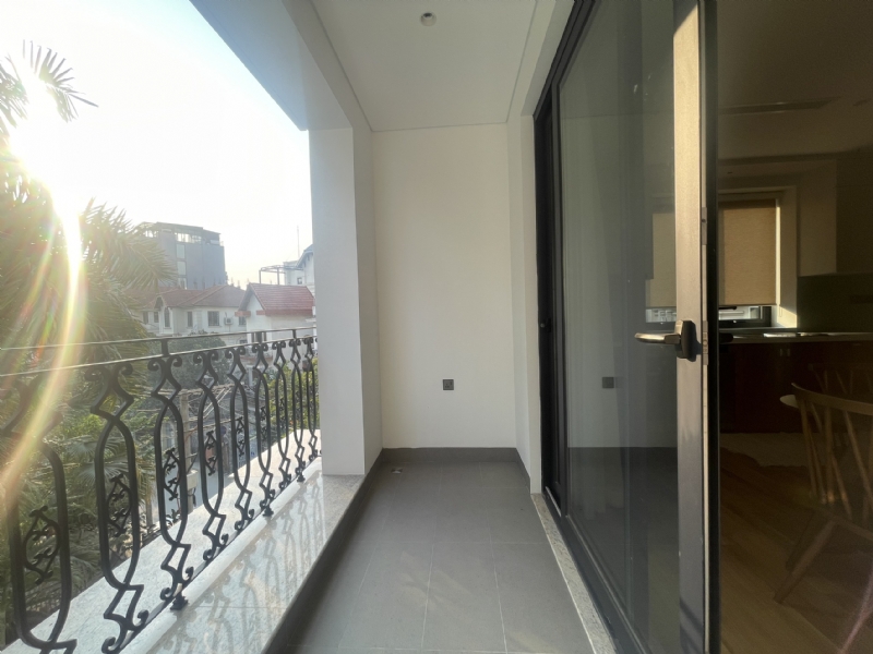 Very big balcony - apartment for rent on To Ngoc Van St Tay Ho 3