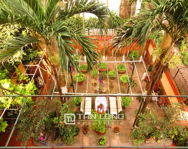 Villa with big garden for rent near Huu Tiep market, Ngoc Ha, Ba Dinh district 1
