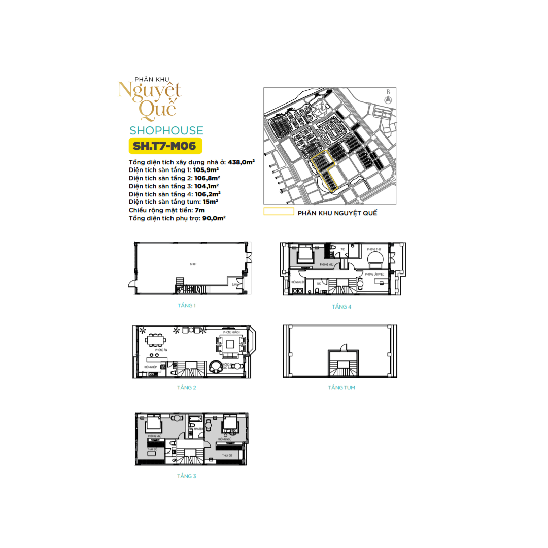 Layout of the shophouse