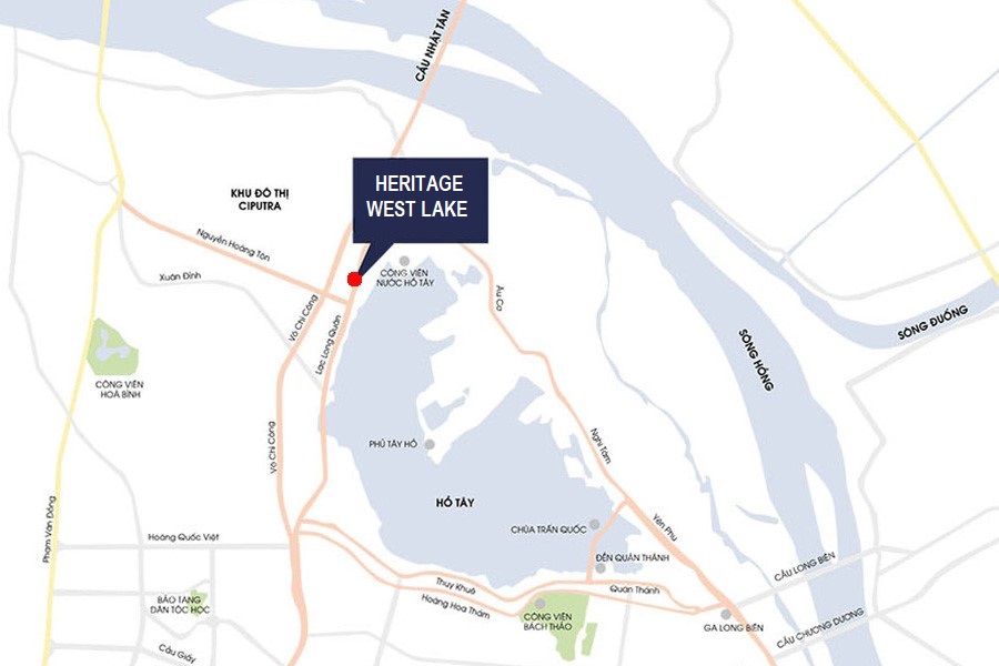 Location of Heritage West Lake