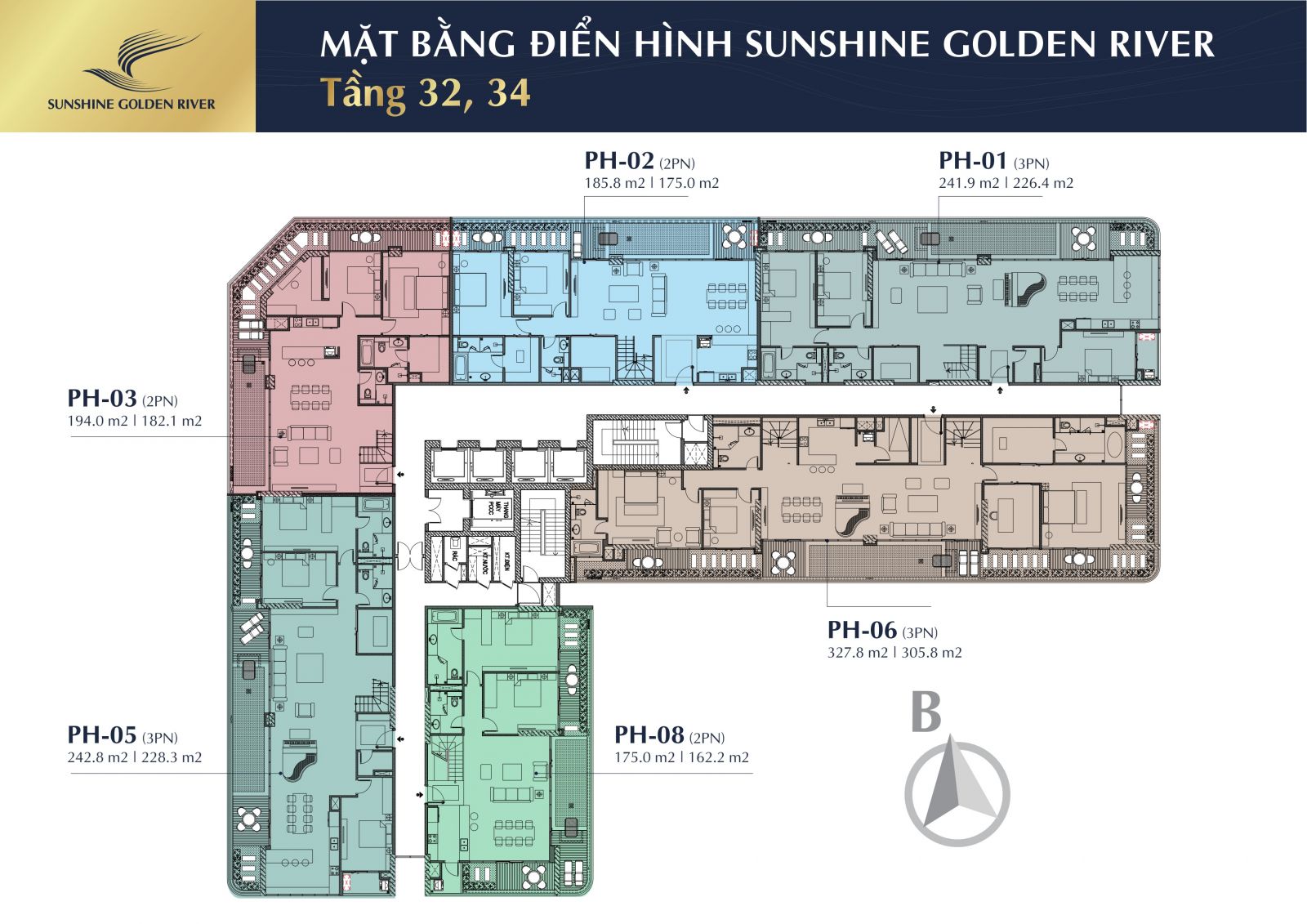The floor plan of Sunshine Golden River