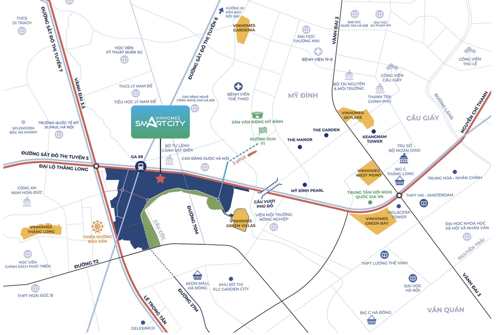 Location of Vinhomes Smart City