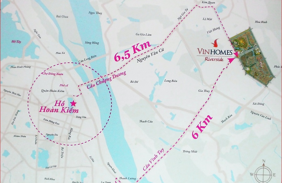 Location of Vinhomes Riverside