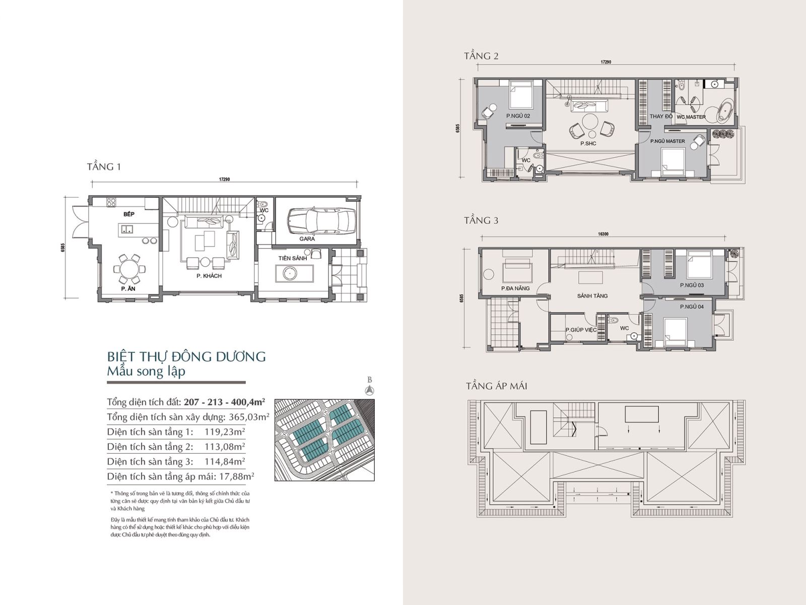 The layout of Semi-detached Villa