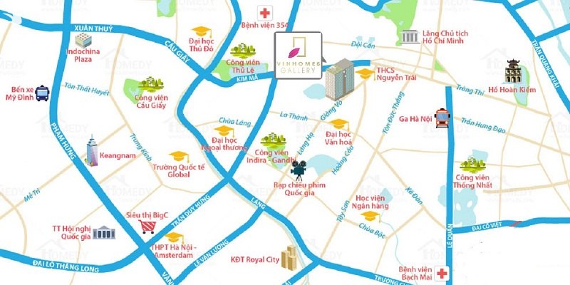 Location of Vinhomes Gallery 