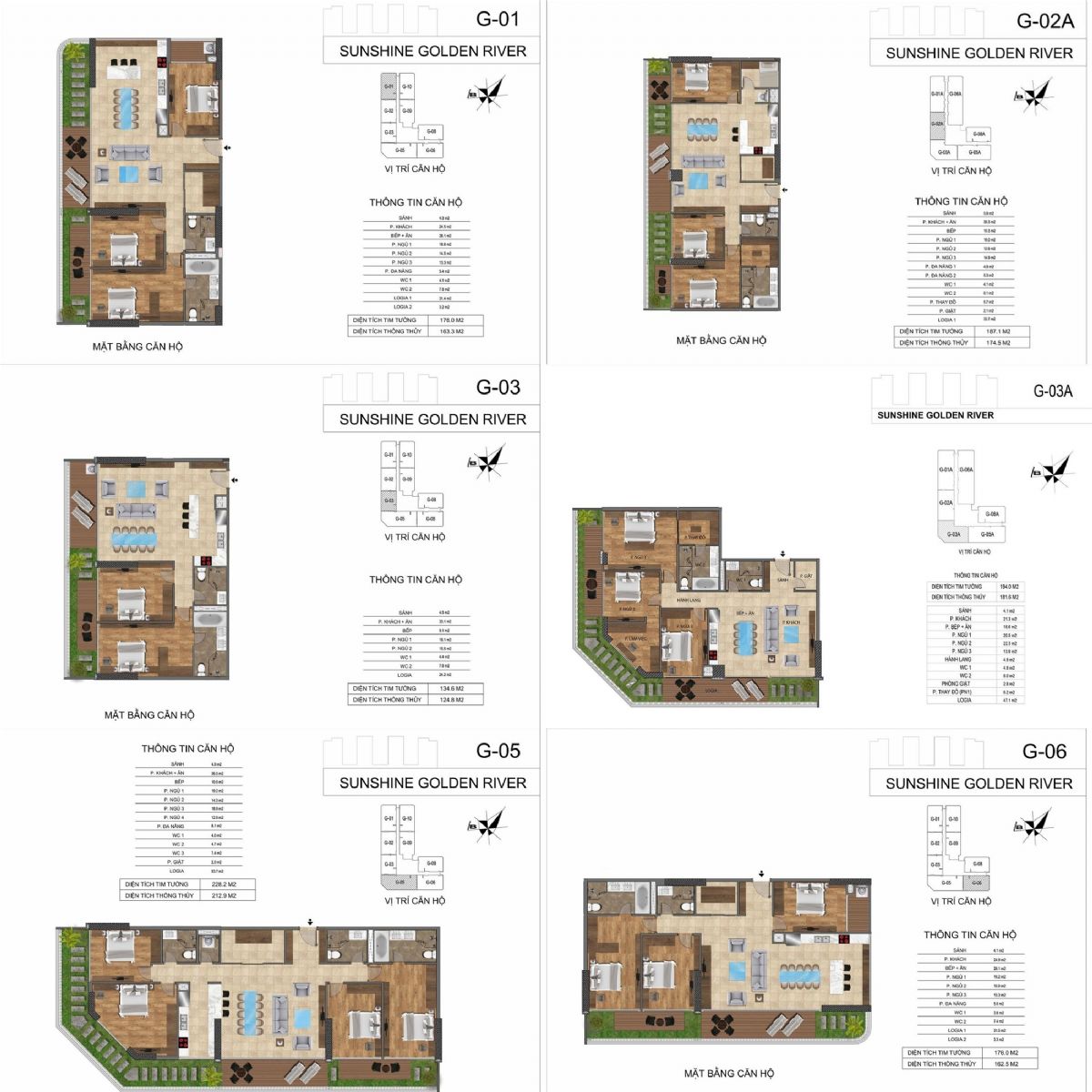 Apartment Types of the Sunshine Golden River